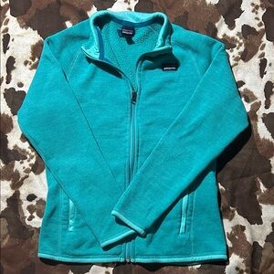 Patagonia Turquoise Full Zip Up Fleece Jacket Girls XL